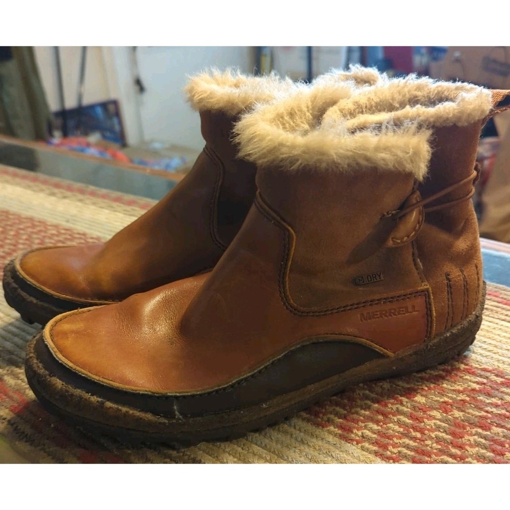 Merrell Women's Tremblant Pull-On Polar Waterproof Leather Fur Lined‎ Women's 10
